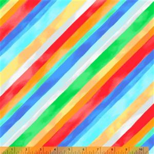 Rainbow Stripe Multi Extra Wide Backing Fabric 0.5m (274cm)
