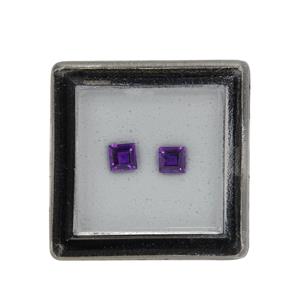 0.45cts Amethyst Square Step Approx 4mm Pack of 2 (N)