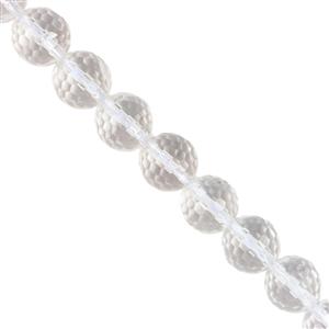 345cts Clear Quartz Faceted Rounds, Approx 12mm, 38cm Strand