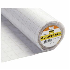 Quilter's Iron-on Interlining In White With Grid 1m x 0.90cm 