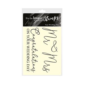 For the Love of Stamps - Your Wedding Day, A7 stamp set - Contains 4 stamps