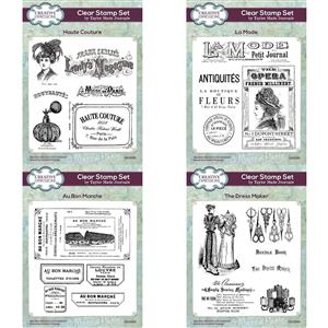 NEW Creative Expressions Taylor Made Journals Clear Stamp Sets - Bundle of 4