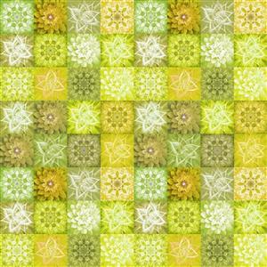 Dream Big Tiles Chartreuse Fabric 0.5m
