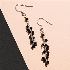 925 Sterling Silver Waterfall Earrings Kit With Black Onyx Rondelles (1pair)