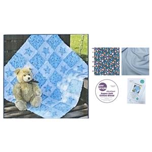 Allison Maryon's Blue Flannel Rag Quilt Kit: Instructions, Fabric (2.5m) and Wadding (0.5m)