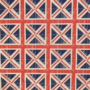 Union Jack All-Over Linen Look Fabric 0.5m