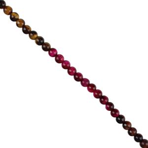 40cts Muliticolour Tiger's Eye, Approx 4mm, 38cm Strand