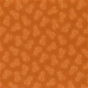 Henry Glass Esters Heirloom Shirtings Orange Double Daisies Fabric 0.5m