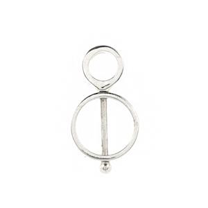925 Sterling Silver Spinning Pendant, Approx, 22x11mm