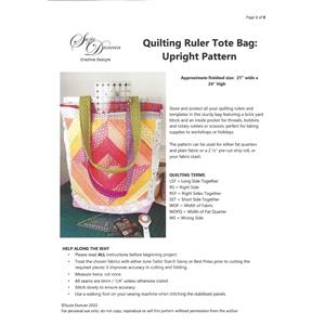 Suzie Duncan Large Ruler Bag Instructions 