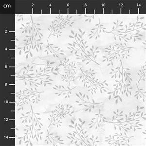 Henry Glass Misty Morning Grey Floral Fabric 0.5m