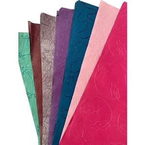  Fabric Paper -   Pack contains 8 designs x 3 each – 24 sheet total