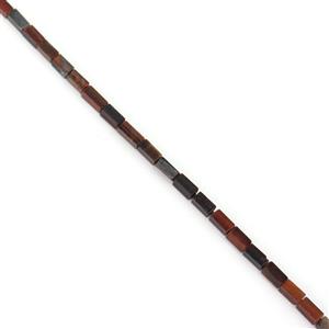 15cts Red Tiger Eye Cuboids Approx 2x5mm, 38cm