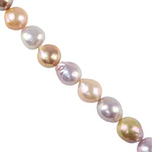 Purple Metallic Natural Colour Drop Shape Freshwater Pearls Approx 10.5-13mm, 40cm Strand