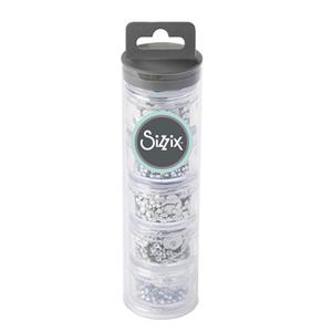 Sizzix Making Essential Sequins & Beads Silver 5PK