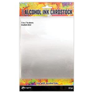 Alcohol Ink Cardstock- Brushed Silver 5