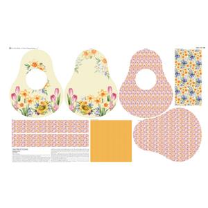 The Crafty Witches A Taste of Spring Peg Bag Fabric Panel (140 x 80cm)
