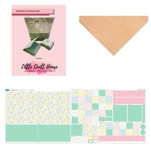 Amanda Littles Spring Meadow Sewing Storage Set Kit: Instructions, Fabric Panel & Felt