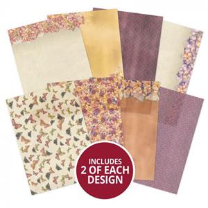 Forever Florals - Autumn Days Printed Parchment, , 2 Sheets in each of 8 Designs
