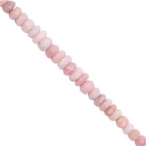 30cts Pink Opal Graduated Faceted Rondelles Approx 2x1 to 5x2.5mm, 30cm Strand