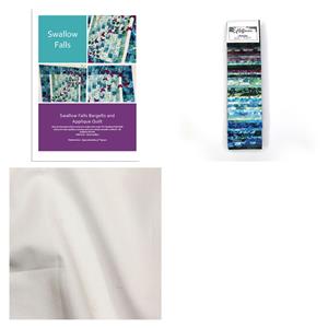 Delphine Brooks' Blue Swallow Fall Wall Hanging Kit: Instructions, Bali Pop & Fabric (1m) - Save £12