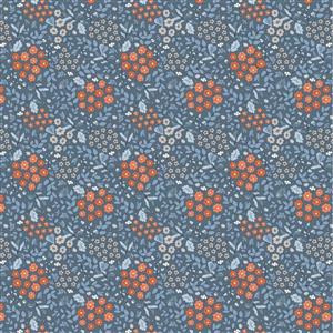 Tiny Florals Cool Collection Delightful Dusk Blue Fabric 0.5m
