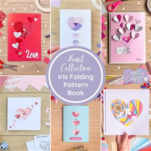 Hearts Collection Iris Folding Pattern Book (6 Heart Templates)
