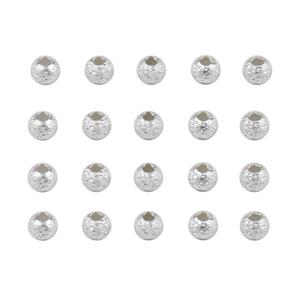 925 Sterling Silver Stardust Spacer Beads Approx 2mm - 20pcs