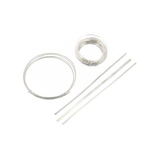 Silver Plated Base Metal Shaped Wire Bundle (Pack of 5 Pcs)