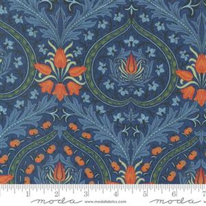 Moda Morris Meadow Collection Eden Damask Woad Fabric 0.5m