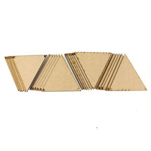 Plain MDF Bunting Triangle, pack of 24 