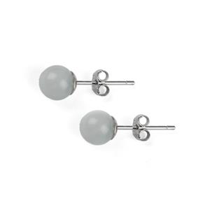 Type A Jadeite Earrings in Sterling Silver 3cts