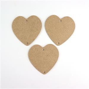 Personal Impressions MDF One Stroke Painting  - 3x Hanging Hearts
