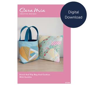 Cara Mia's Stitch & Flip Sashiko Cushion & Bag Instructions - Digital Download