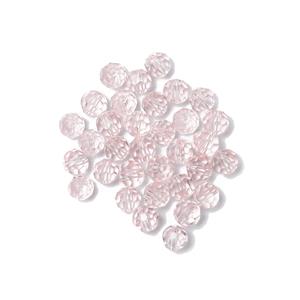 Pale Pink Faceted Glass, 4mm, 30pcs 