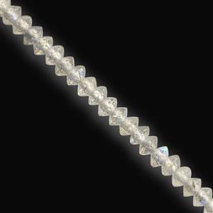 10cts Labrodrite Faceted Saucer Approx 3mm, 25cm Strand