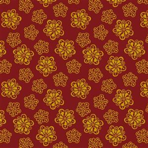 Imperial Jungle Collection Floral Medallions Wine Fabric 0.5m