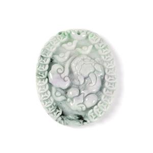 85cts Type A  Jadeite Brave Troops Pendant Approx 40 x 50mm, 1PC