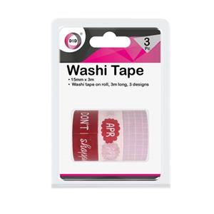 Days & Dates Washi Tape Pack of 3 (Total 9m)
