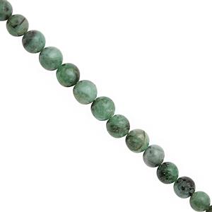 50cts Emerald Smooth Round Approx 4 to 7mm, 19cm Strand