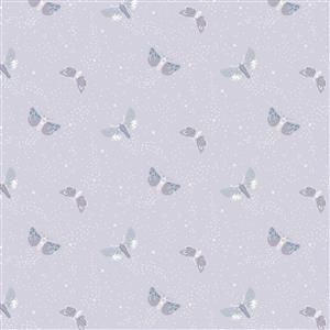 Lewis & Irene Cassandra Connolly Evenfall Collection Twilight Pale Misty Lilac Fabric 0.5m