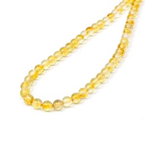 Baltic Lemon Amber 4mm Beads, 20cm Strand