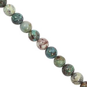 195cts Chrysocolla Smooth Round Approx 9.50 to 10.50mm, 28cm Strand
