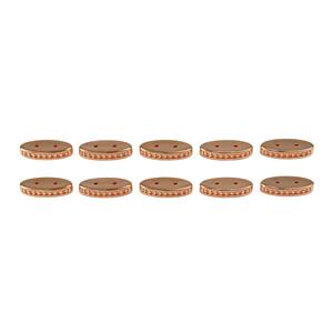 Rose Gold Plated Base Metal Lalaria Carrier Beads, approx 9 x 21mm, 10pcs