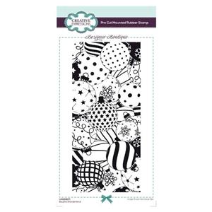 Creative Expressions Designer Boutique Bauble Wonderland 4 in x 8 in Pre Cut Stamp