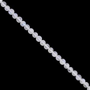 32cts Rainbow Moonstone Smooth Round Approx 4 to 4.50mm, 30cm Strand
