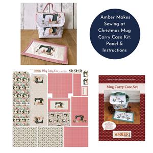 Amber Makes Sewing at Christmas Mug Carry Case Kit: Panel & Instructions