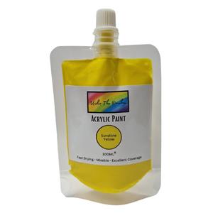 Under The Rainbow Acrylic Paint - Sunshine Yellow - 100ml