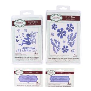 Jamie Rodgers Fairy Wishes Collection -  Ivy - Inc; Ivy, Deckled Edge Blooms, Just For You & Get Well Soon - 15 Dies Total