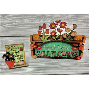 MDF Wildflowers freestanding sign